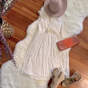 Sine Off-white cotton dress